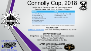 Connolly Cup 2018 - Details