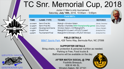 TCSM Cup 2018 - Details